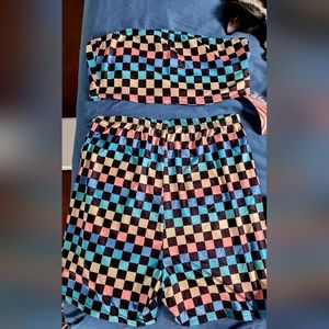 Tube Top & Biker Shorts Set